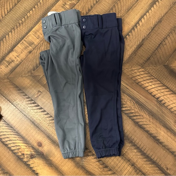 Set of 2 Champro Girls Fastpitch Softball Pants Gray and Navy Medium - Like New - Picture 1 of 4
